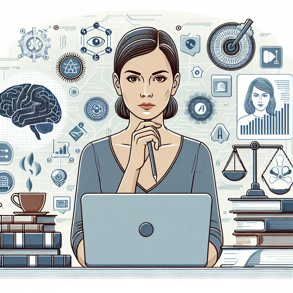 Image that represents the author Olivia Maxwell, a renowned blogger specializing in The impact of Generative AI